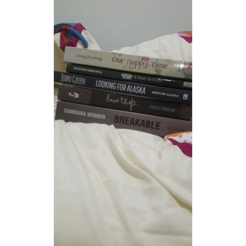 (READ CAPTION) NOVEL LOOKING FOR ALASKA OUR HAPPY TIME BREAKABLE SHERLOCK HOLMES