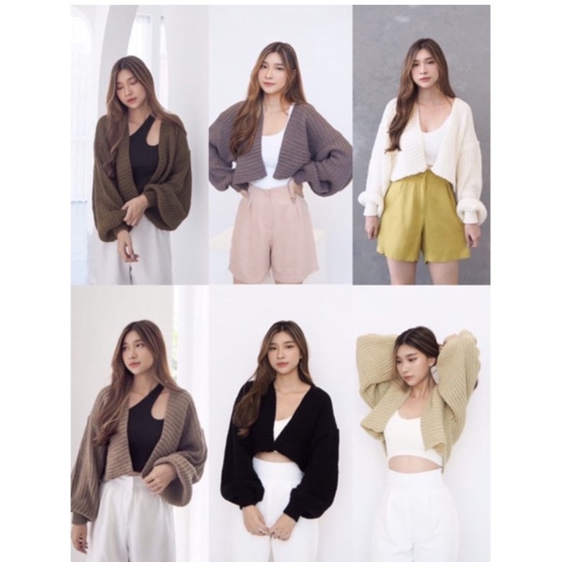Cardigan crop | Zea knite cardy | kardigan wanita | kardigan rajut tebal