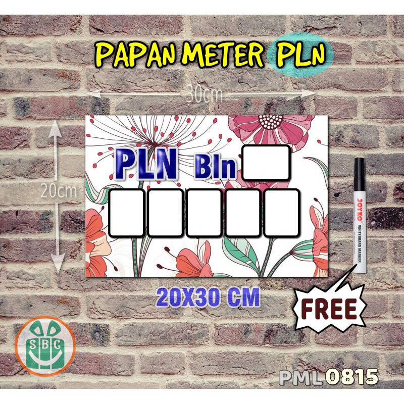 

Stokastik Papan Meter Listrik PLN PAM motif Unik - Flower 15