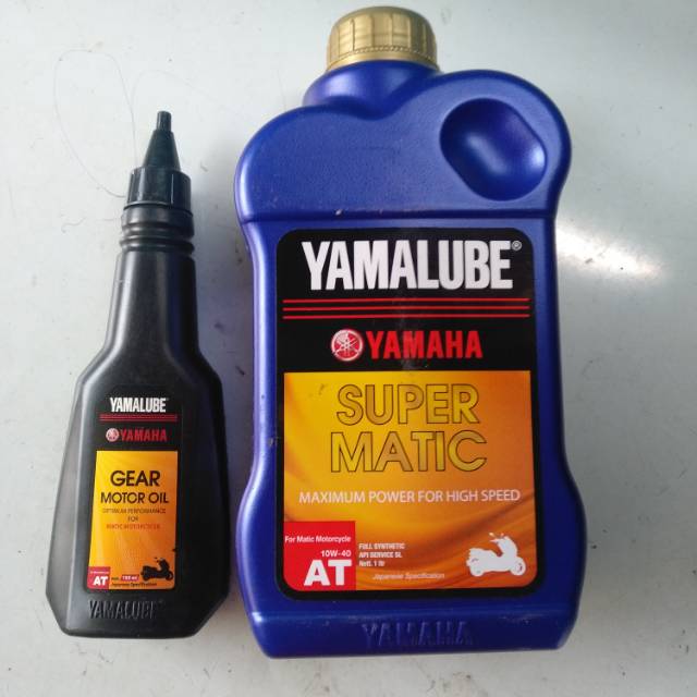 Paket oli Yamalube super matic 1 liter + oli gear 150 ml 100% original for Yamaha nmx.aerox