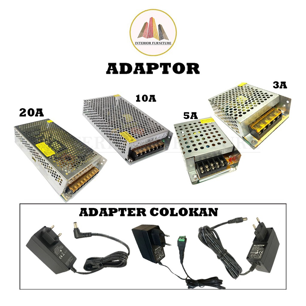 Adaptor CCTV / Hikvision / jg untuk LED strip / Power Supply 3A 5A 10A Trafo Tavo Adaptor CCTV Led Strip