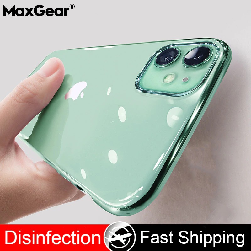 Plating Case iPhone 11 Pro Max Soft Silikon Bening Case iPhone XR X XS Max 6 6S 7 8 Plus Case Mewah