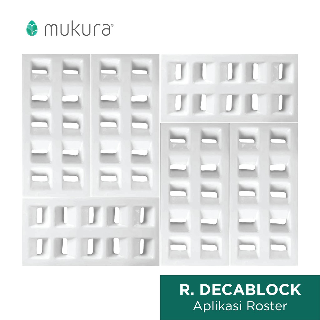 Roster Minimalis Keramik Mukura Decablock 20 x 40 cm