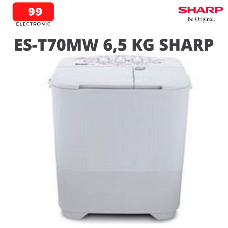 MESIN CUCI 6,5 KG SHARP ES-T70MW