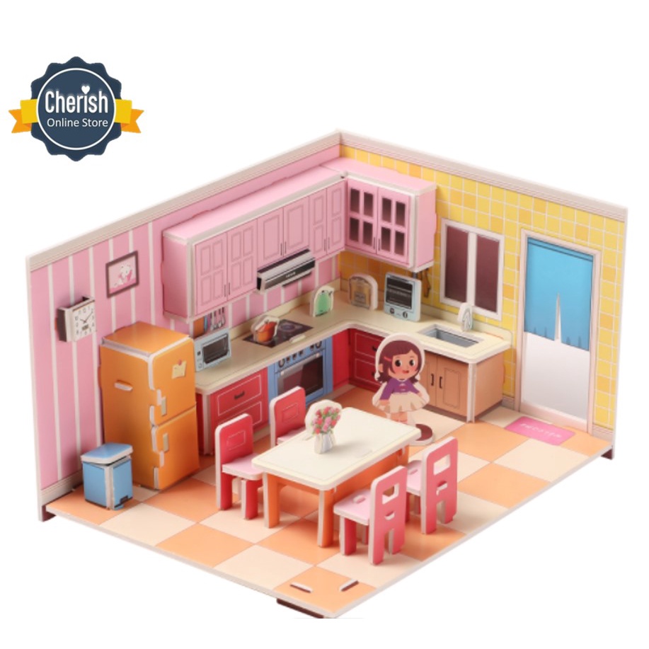 Puzzle 3D Anak BABY ROOM SERIES Mainan Edukasi Mainan DIY Rumah - Pazel DIY Anak murah Edukatif - Puzzle Ruangan Interior Anak