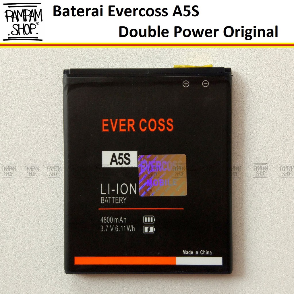 Baterai Handphone Cross Evercoss A5S Original Double Power Batre Battery Batrai A 5S Evercross HP