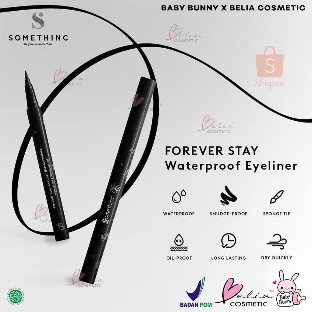 ❤ BELIA ❤ SOMETHINC Forever Stay Eyeliner | Waterproof | Smudgerproof | BPOM