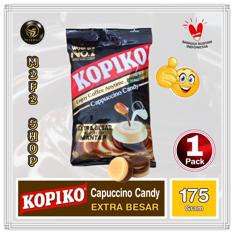 

Permen Kopiko Cappuccino Candy Extra Besar - 175 gr (Kemasan Pack)