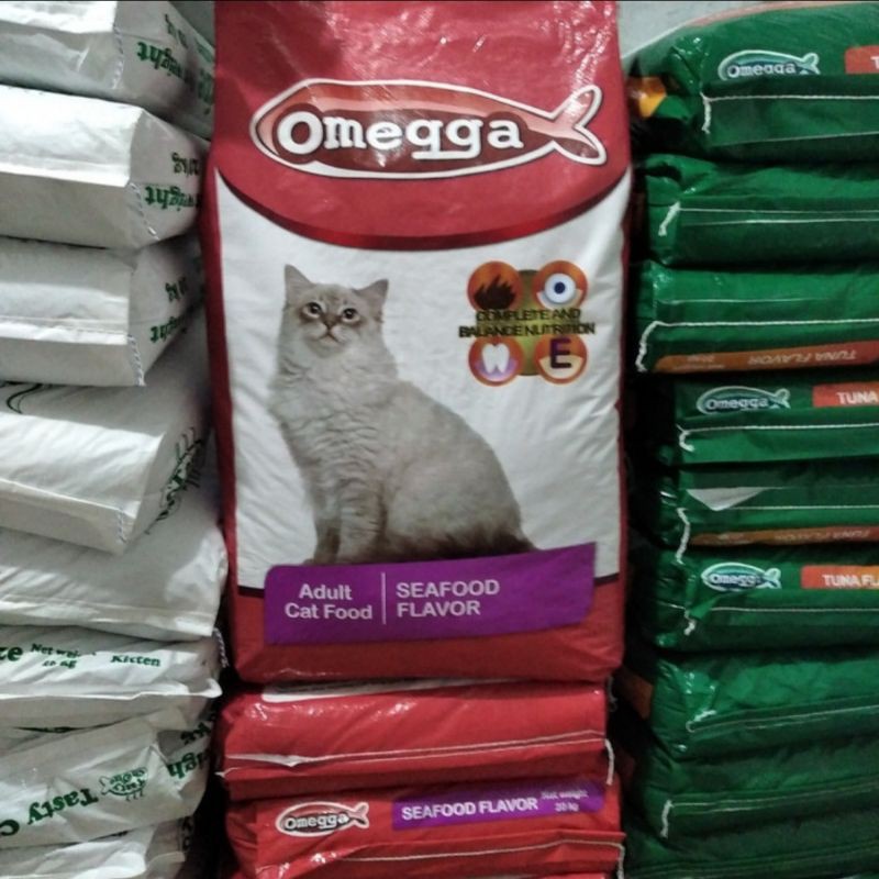omega seafood 20kg makanan kucing omega