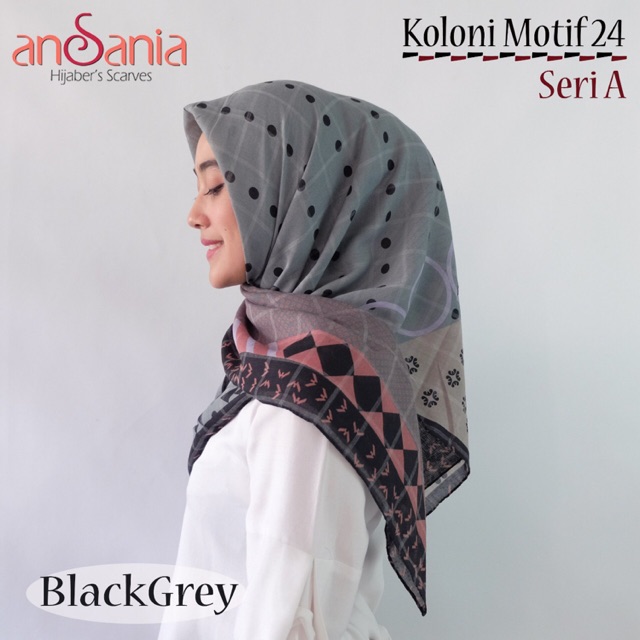KOLONI 24 / ANSANIA MOTIF / SAUDIA ANSANIA / HIJAB SEGIEMPAT