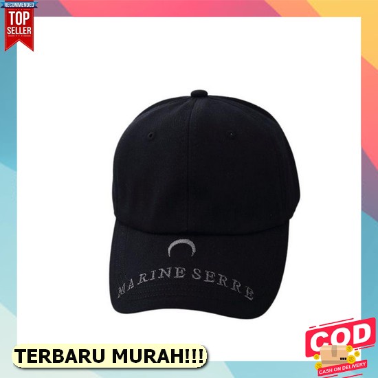 Topi Baseball Wanita Aksen Berlian Untuk Musim Semi Dan Gugur Baseball Cap : Marine Serre - Topi Bas