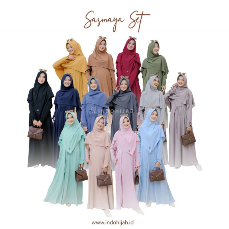 Gaamis Set Murah terbaru Free Masker | Sasmaya Set by IDB MoesWear