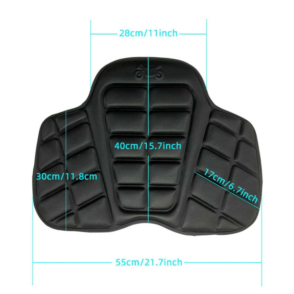 TOP High Quality Motorcycle Seat Cushion Anti Slip Motorbike Pillow Pad Gel Seat Cushion 3D Universal Sunscreen Comfort Gel Seat