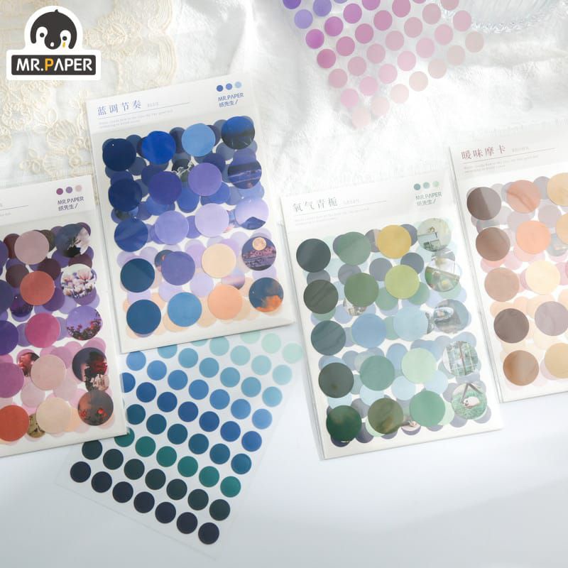 

3 lembar / Sticker motif polkadot