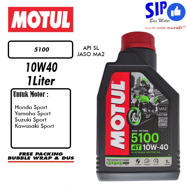 OLI MOTUL 5100 10W40 1L 4T NINJA 250 VIXION JUPITER MX