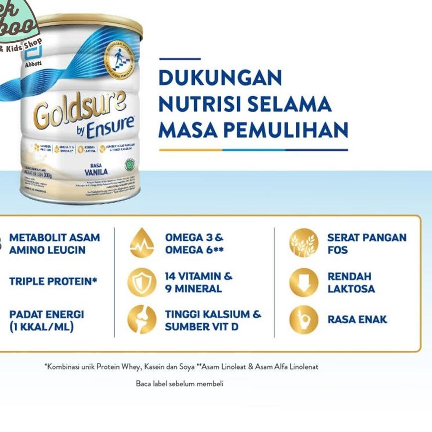 

Promo 11.11 GOLDSURE BY ENSURE VANILA 900GR 400GR SUSU NUTRISI DEWASA