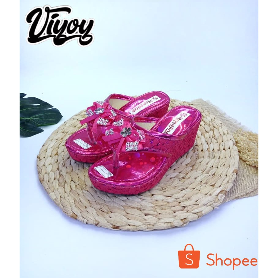 Viyoy Sandal Anak Wedges Kokop Pita Sandal Anak Perempuan hak Tinggi Lucu Termurah