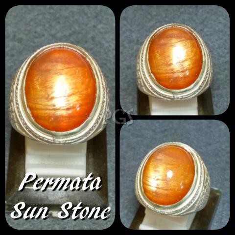 CINCIN BATU AKIK PERMATA SUN STONE, BIDURI SURYA KILAU MANTAP HIGH QUALITY