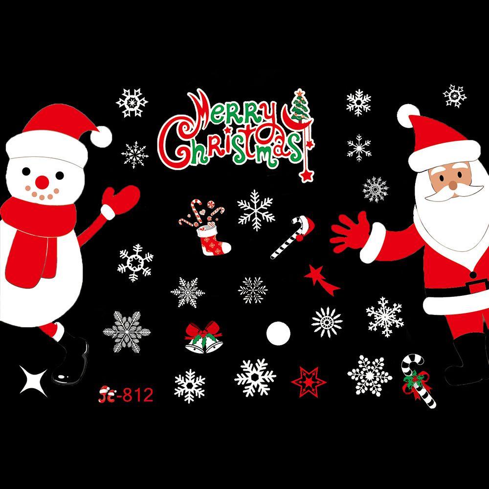 Solighter Stiker Jendela Removable Snowflake Happy New Year Dekorasi Rumah Merry Christmas Shopjendela Hiasan