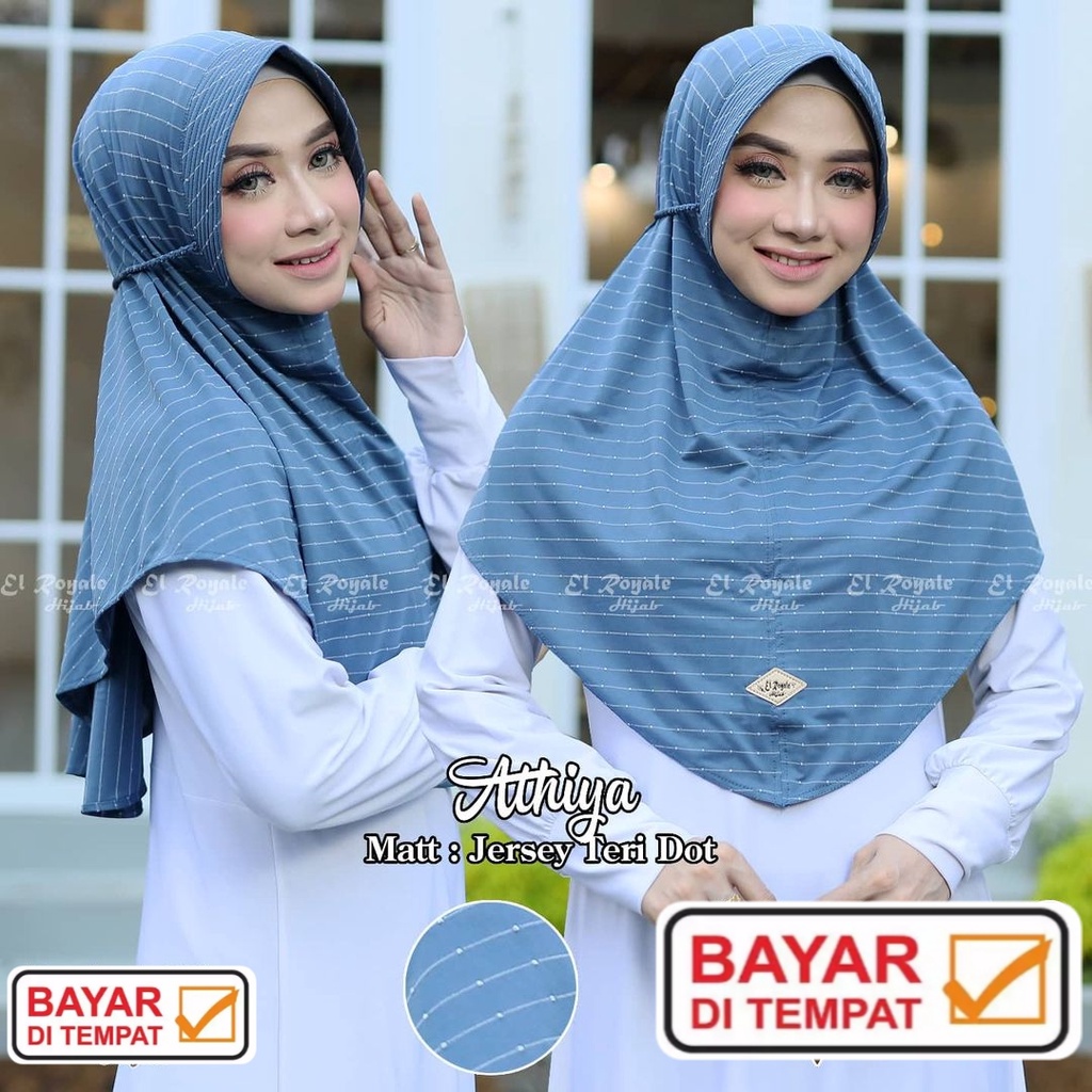 BERGO MARYAM PED TALI KEPANG SALUR ATHIYA BY TIARA HIJAB / MARYAM PED TALI KEPANG JERSEY STRADA TIMB