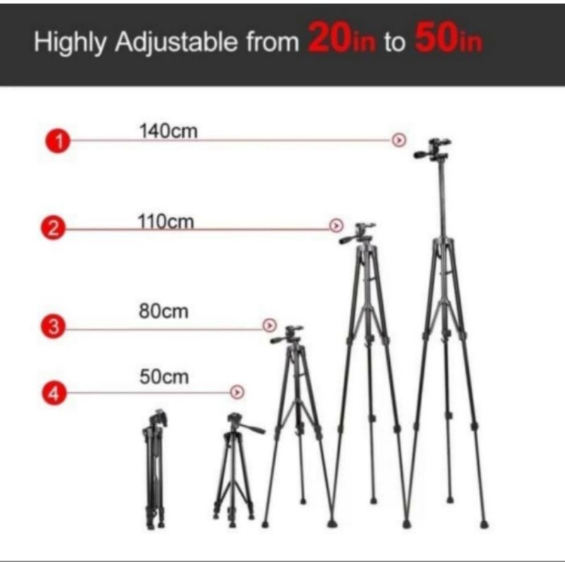 Tripod Universal 3366 +Free Holder U/Tripot KameraDSLR/Smartphone DIl