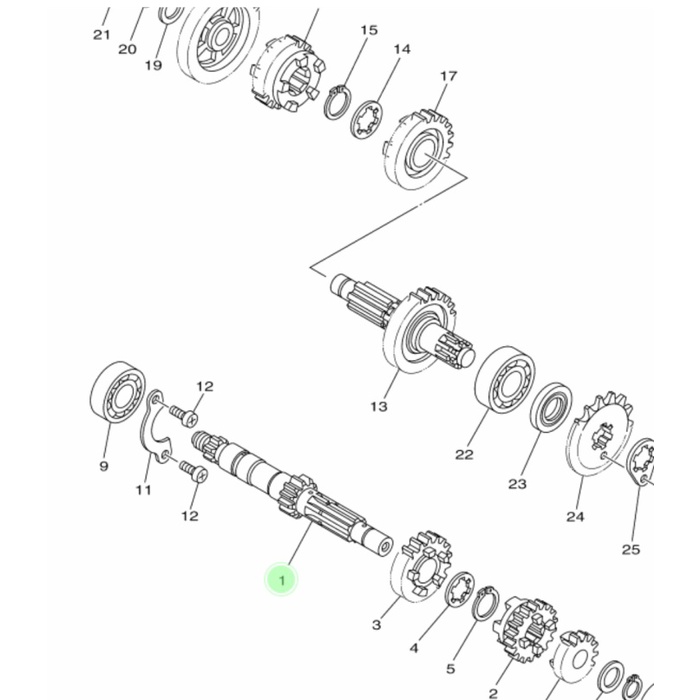 LAWAN AS GEAR DEPAN VEGA ZR ASLI ORIGINAL YAMAHA 5D9-E7411-00 {Property By Radjawali Part Motor}