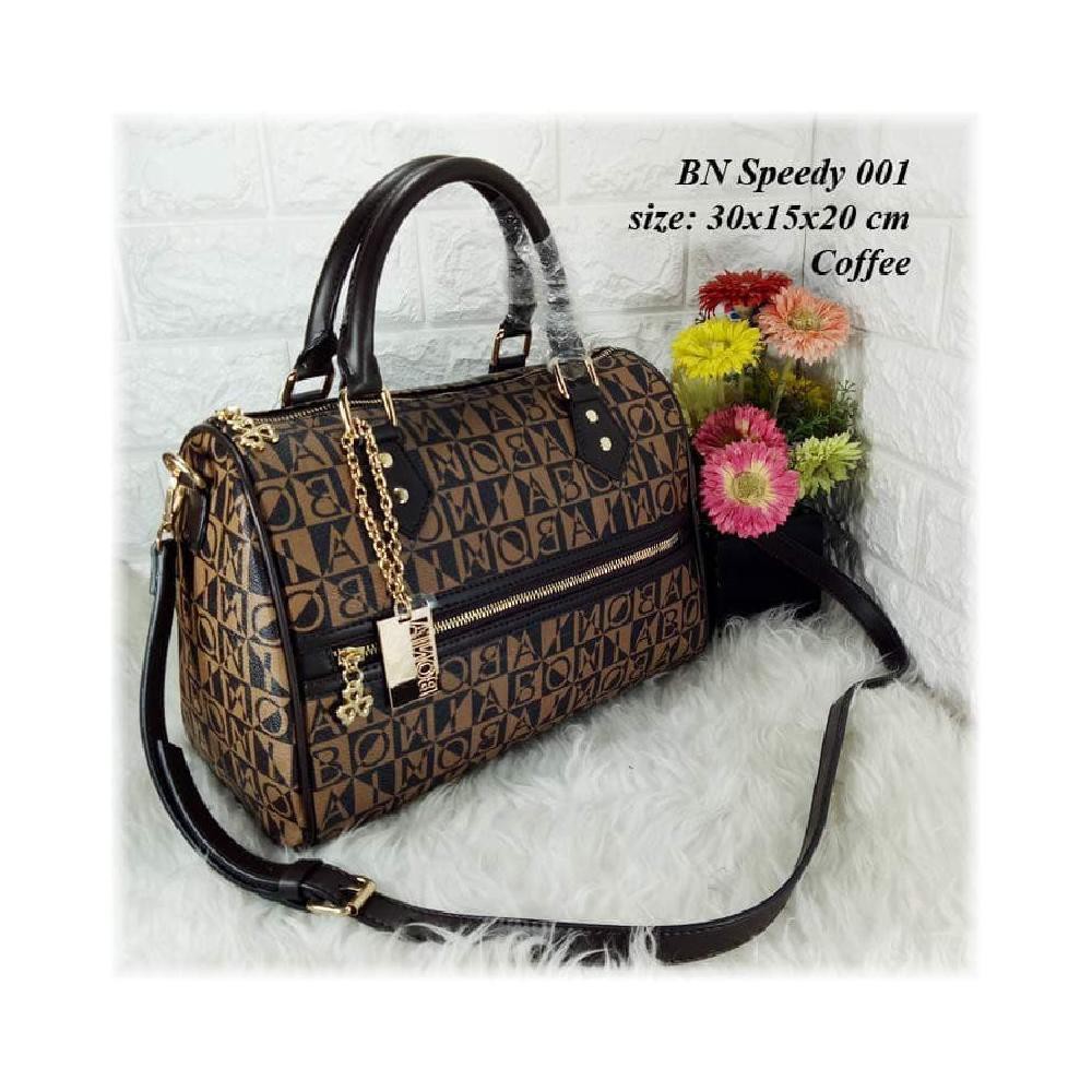 TAS BATAM TAS WANITA IMPORT TAS BONIA SPEEDY 001 TAS SELEMPANG HANDBAG - Maroon