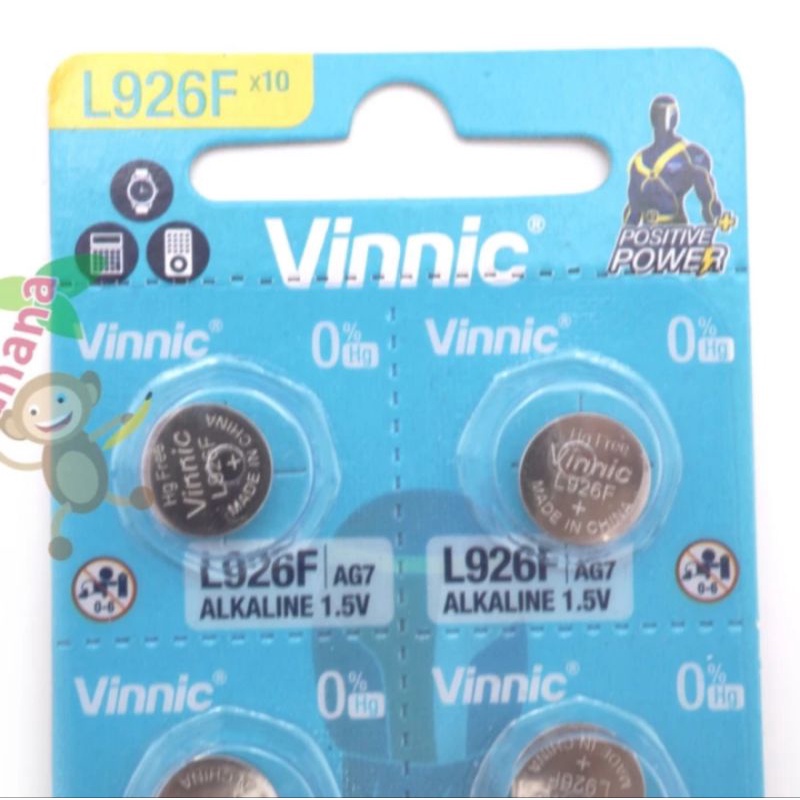 Baterai Vinnic L926F AG7 battery kancing button remote jam