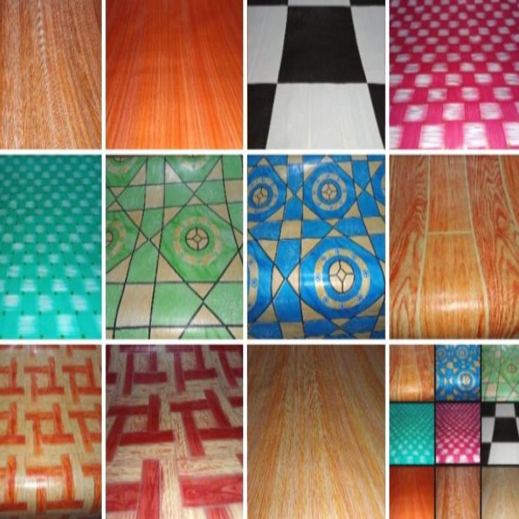 TTC ( 13 METER- 1 ROL ) Perlak lantai meja karpet vinyl finil motif serat kayu coklat garis kotak bi