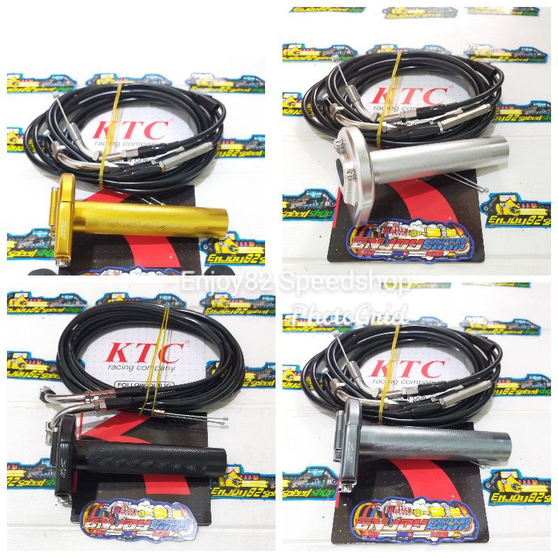 Selongsong Gas Cnc 2 Kabel asli Ktc Racing Universal Non grip