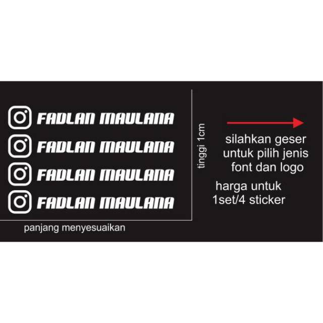 

sticker cutting custom ID instagram