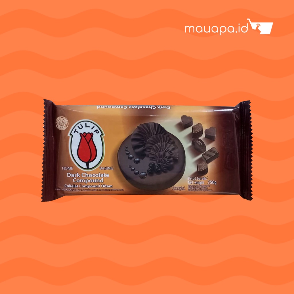 

Tulip Dark Compound 250 gr chocolate / Cokelat Hitam Compound
