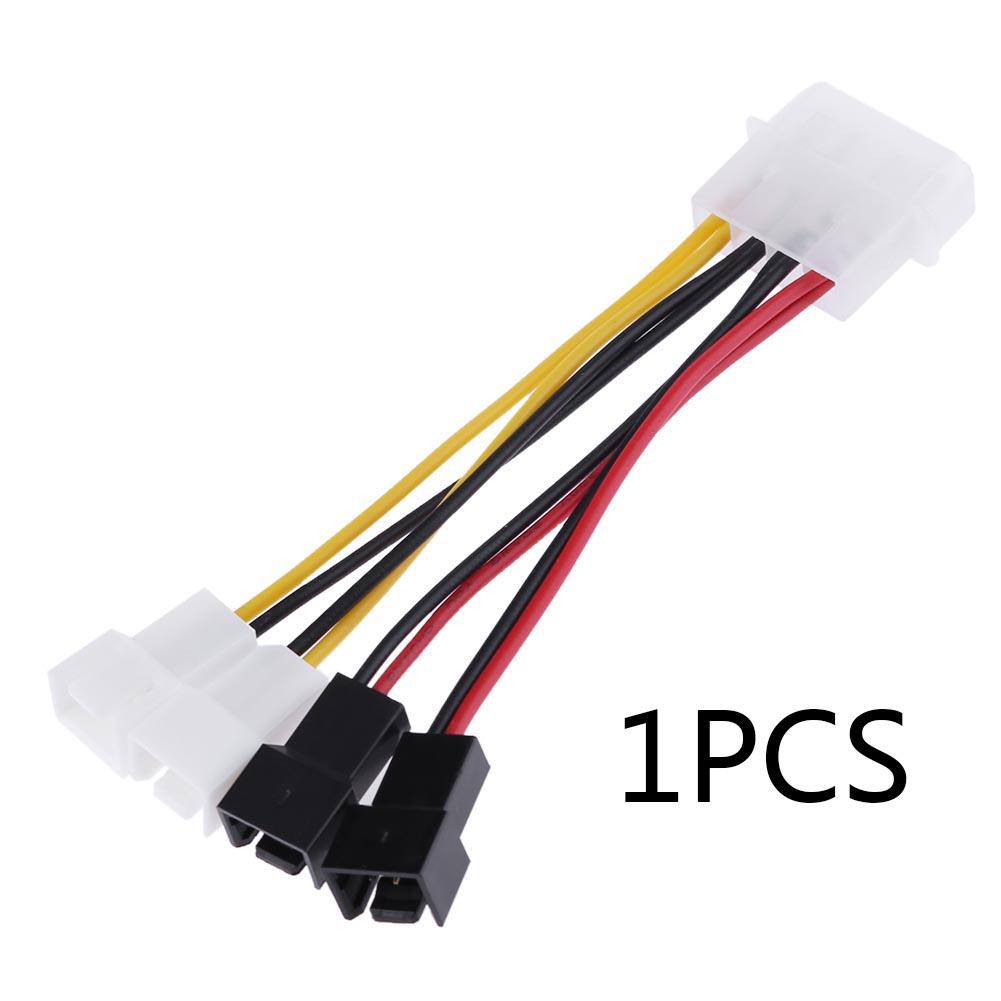 1pcs 4-Pin PC CPU Fan Power Cables Molex to 3-Pin Power Supply Adapter Connector Fan Adapter Cable