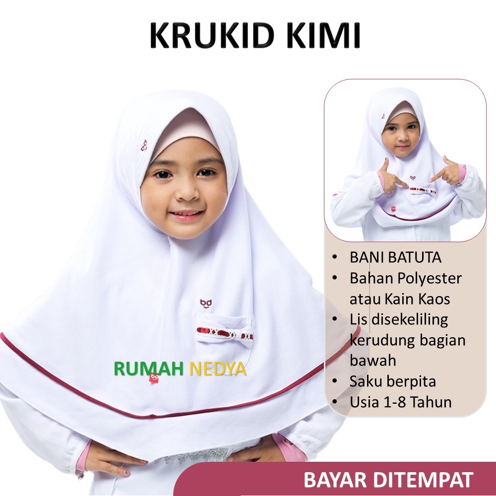 Kerudung Asli Sekolah Bani Batuta Krukid Kimi Jilbab Anak Ori