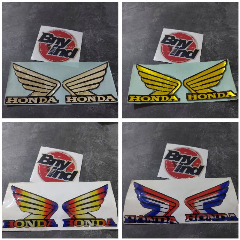 STICKER EMBLEM SAYAP HONDA WING TIMBUL