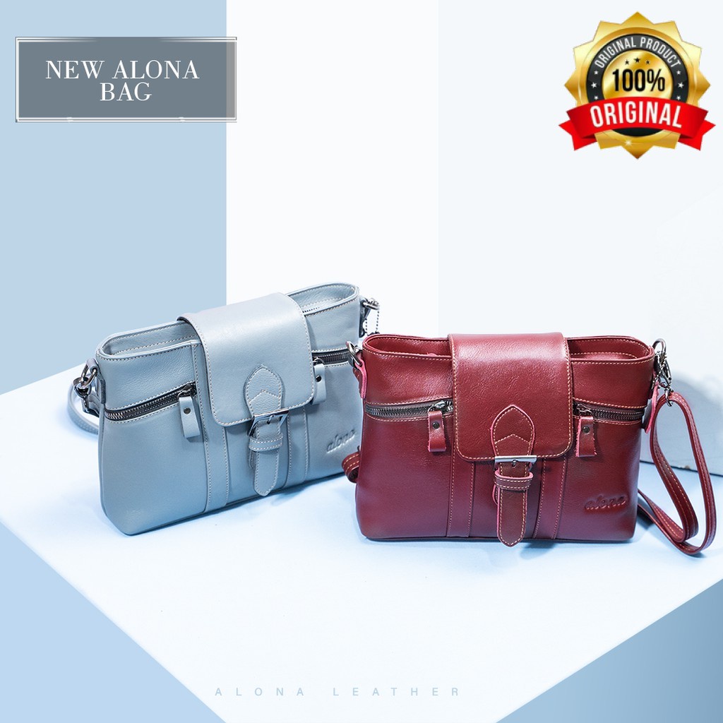 MOOI Tas Selempang Wanita Alona Laura Bag tas tas kulit [ori alona leather]