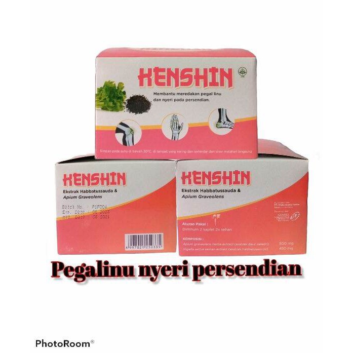 Kenshin obat herbal kaplet ( Pereda Pegel Linu,Nyeri Sendi dan Asam Urat) 1box