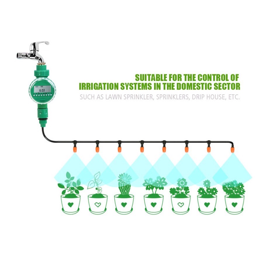 Digital Automatic Water Timer Penyiram Air Otomatis Irigasi QC06