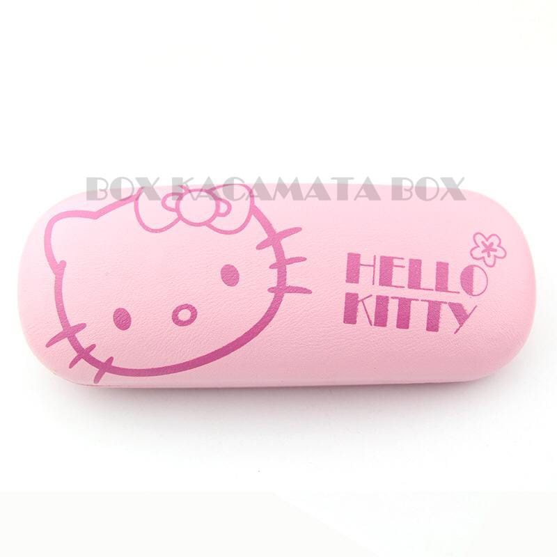 Tempat Kacamata Hardcase Karakter Animasi Hello Kitty dan Doraemon B4