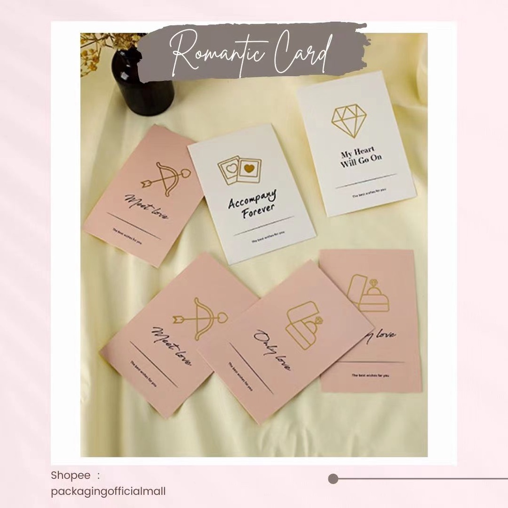 

ROMANTIC CARD / Kartu Ucapan / Kartu Ulang Tahun / Cellophane / Greeting Card / Kertas Import / Florist Supply / Bunga Kering / Kartu / BI / OPP / Paper / Card / Kartu Import / Kartu Grosir