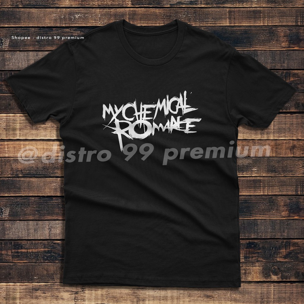 Kaos Distro MCR My Chemical Romance Band 2001 Gerard Way dan Matt Pelissier Helena Grup Musik