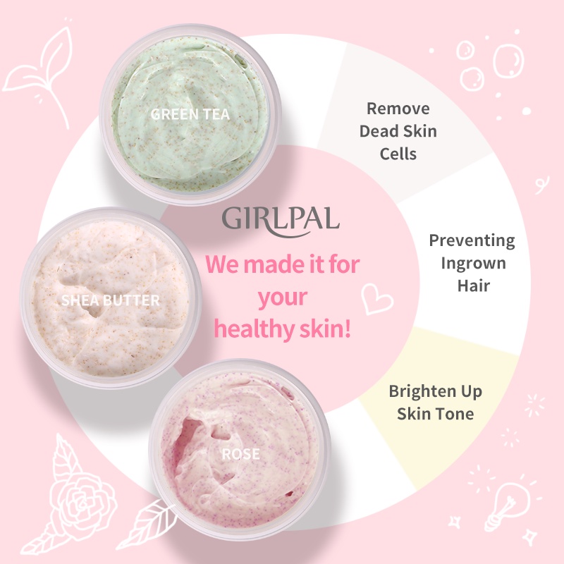 (READY) GIRLPAL Body Polish Scrub Shea Butter 100gr