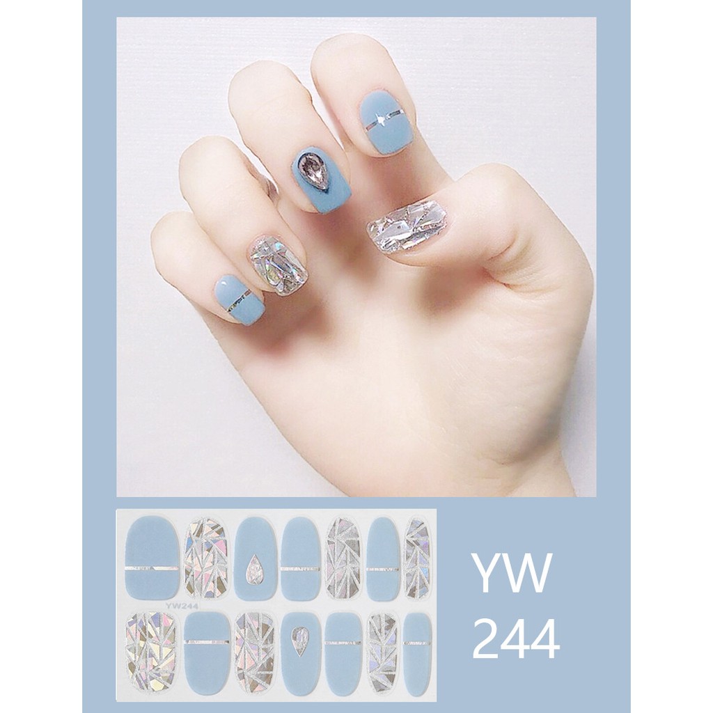 Stiker kuku Nail art Waterproof sticker Part 1 stiker (14 pcs) sticker Kuku nail art