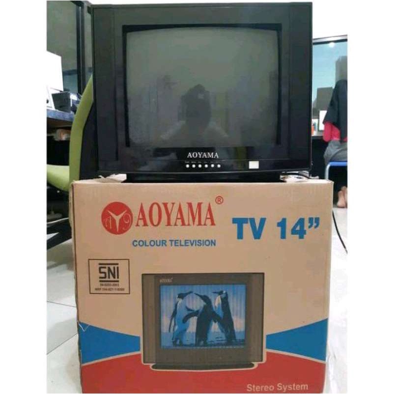 TV Tabung Aoyama 14 inch SUDAH DIGITAL FREE BUBBLE WRAP (KHUSUS OJEK INSTAN)