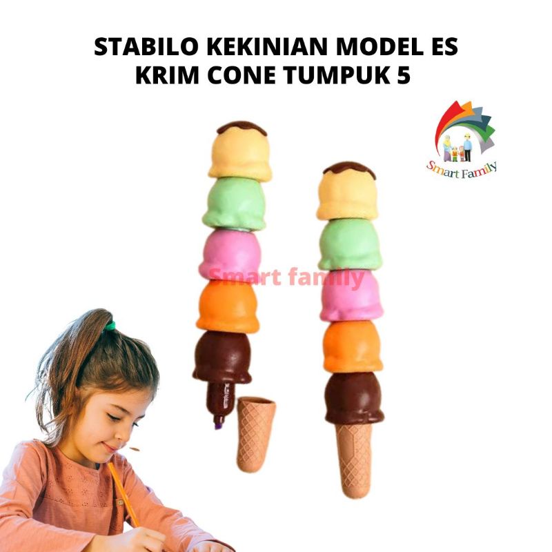 

Stabilo Kekinian Model Es Krim Cone Tumpuk 5