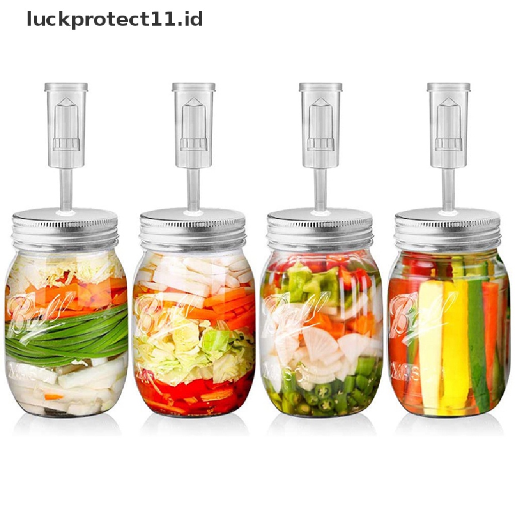 //HG&amp;ID// 86mm/70mm Wide Mouth Mason Jar Fermentation Lid Keep Food Submerged Kit .