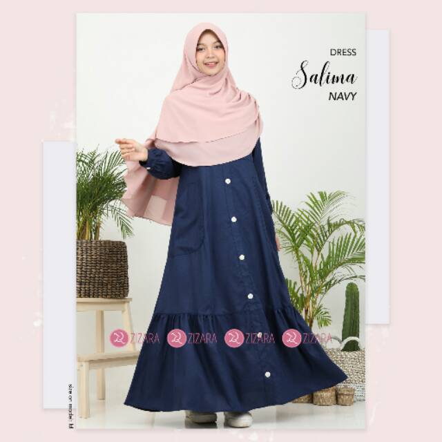 SALIMA DRESS NAVY BY ZIZARA