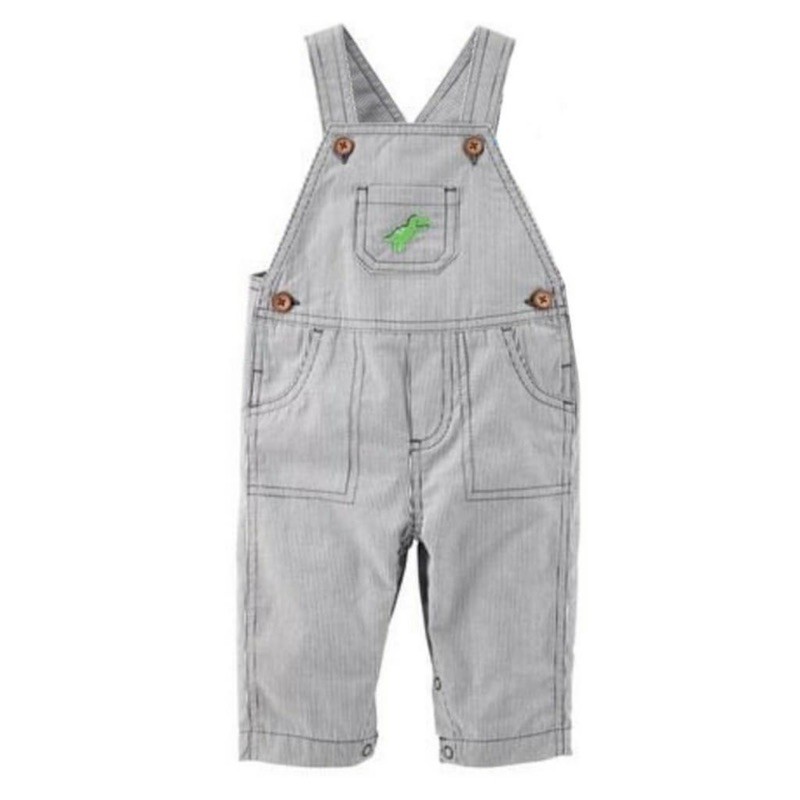 Overall panjang anak/bayi cowok laki-laki branded Carters (baju kodok)-Abu dino