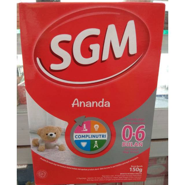 

Susu SGM ananda 0-6 bulan 150 gram