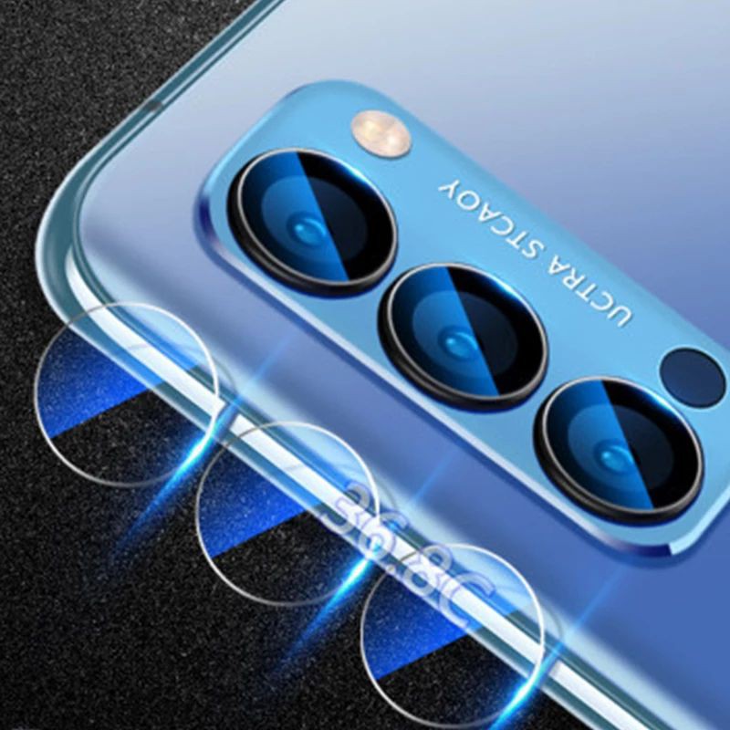 2in1 Tempered Glass Oppo Reno 4 - TG Anti Gores Layar Kamera Oppo Reno4 Full Layar Screen Protector